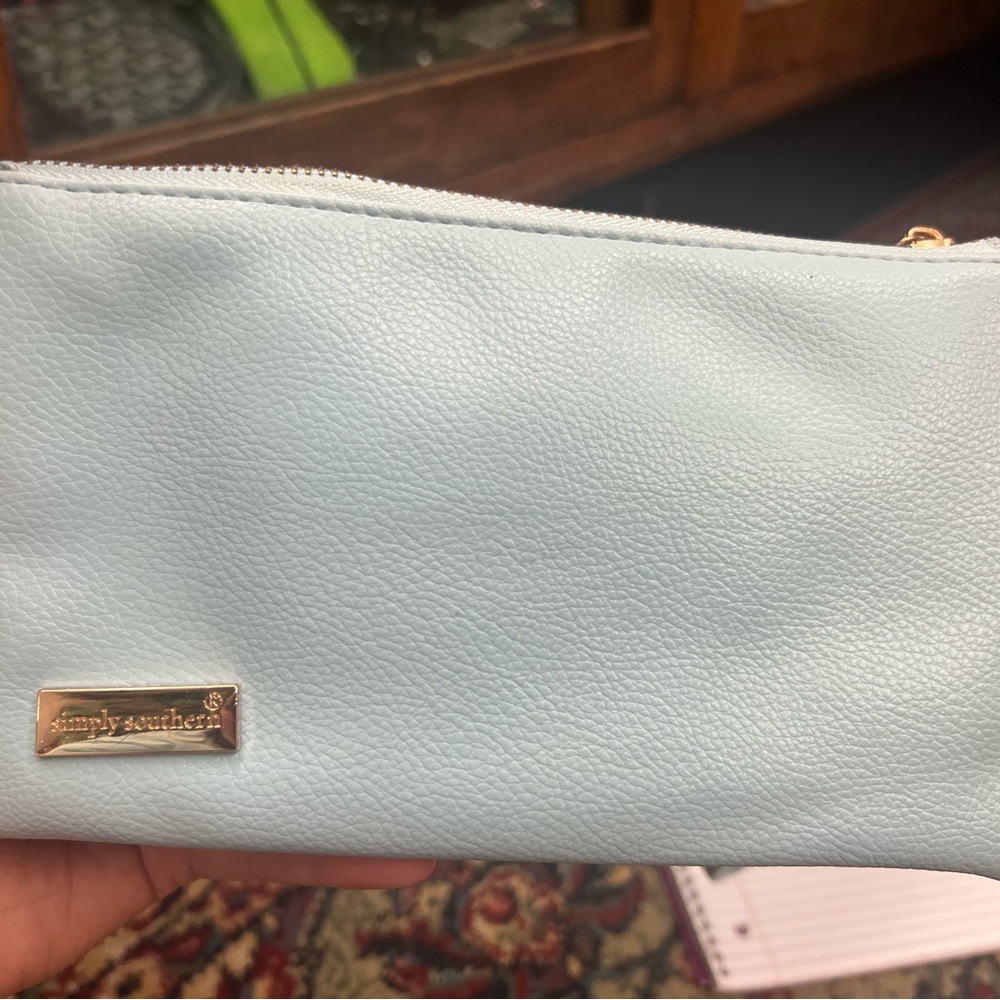 Simply Southern Light Blue Clutch
